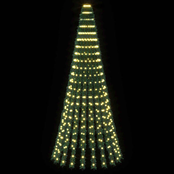 LED-joulupuu 220 cm 460 LEDiä Lämpimän Valkoinen Teräs Vihreä