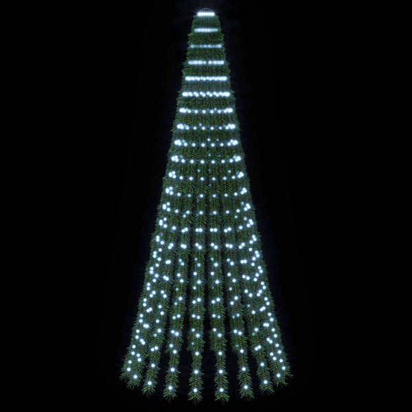 LED-joulupuu 220 cm 460 LEDiä Kylmä valkoinen Teräs Vihreä