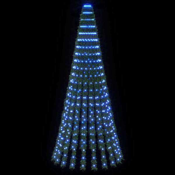 LED-joulupuu 220 cm 460 LEDiä Sininen Teräs Vihreä