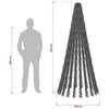 LED-joulupuu 220 cm 460 LEDiä Sininen Teräs Vihreä