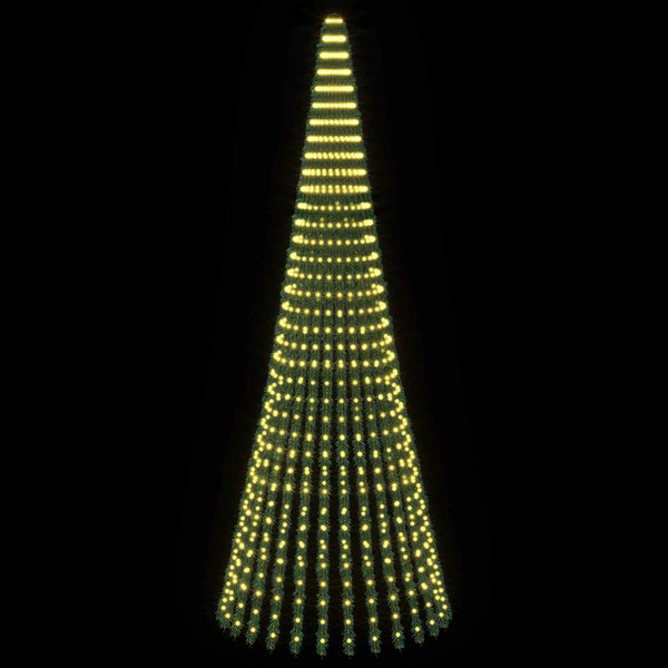 LED-joulupuu 370 cm 1008 LEDiä Lämpimän Valkoinen Teräs Vihreä