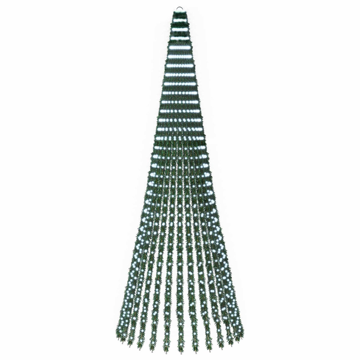 LED-joulupuu 370 cm 1008 LEDiä Kylmä valkoinen Teräs Vihreä