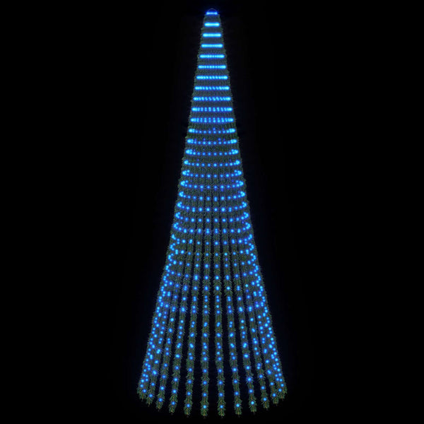 LED-joulupuu 370 cm 1008 LEDiä Sininen Teräs Vihreä