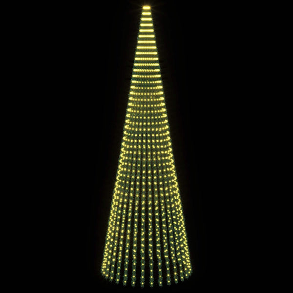 LED-joulupuu 470 cm 1504 LEDiä Lämpimän Valkoinen Teräs Vihreä