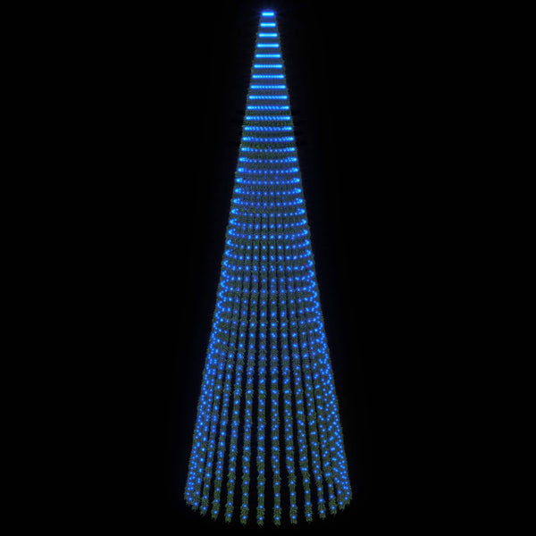 LED-joulupuu 470 cm 1504 LEDiä Sininen Teräs Vihreä