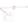 Suihkuseinän tukitanko 70-120 cm 6/8 mm lasille Kromi