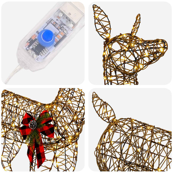 3D jouluporo LOVIISA 200 LEDiä Lämpimän Valkoinen