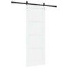 Liukuovi 78 x 211 cm Tekninen puu Valkoinen ja musta
