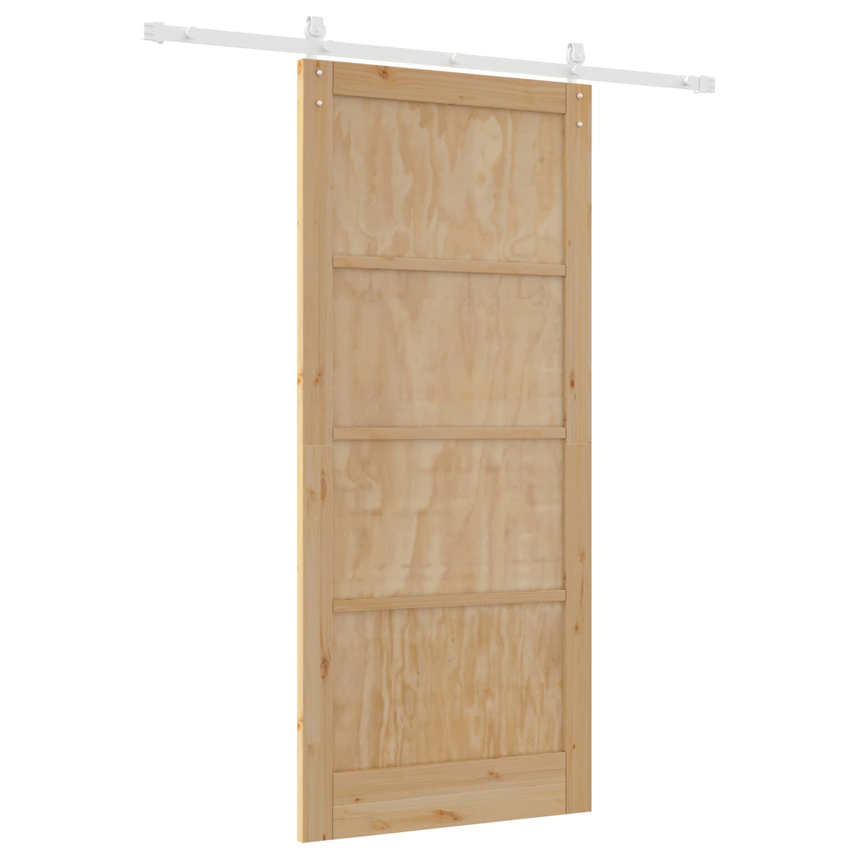 Liukuovi 93 x 211 cm Tekninen puu Luonnollinen ja valkoinen