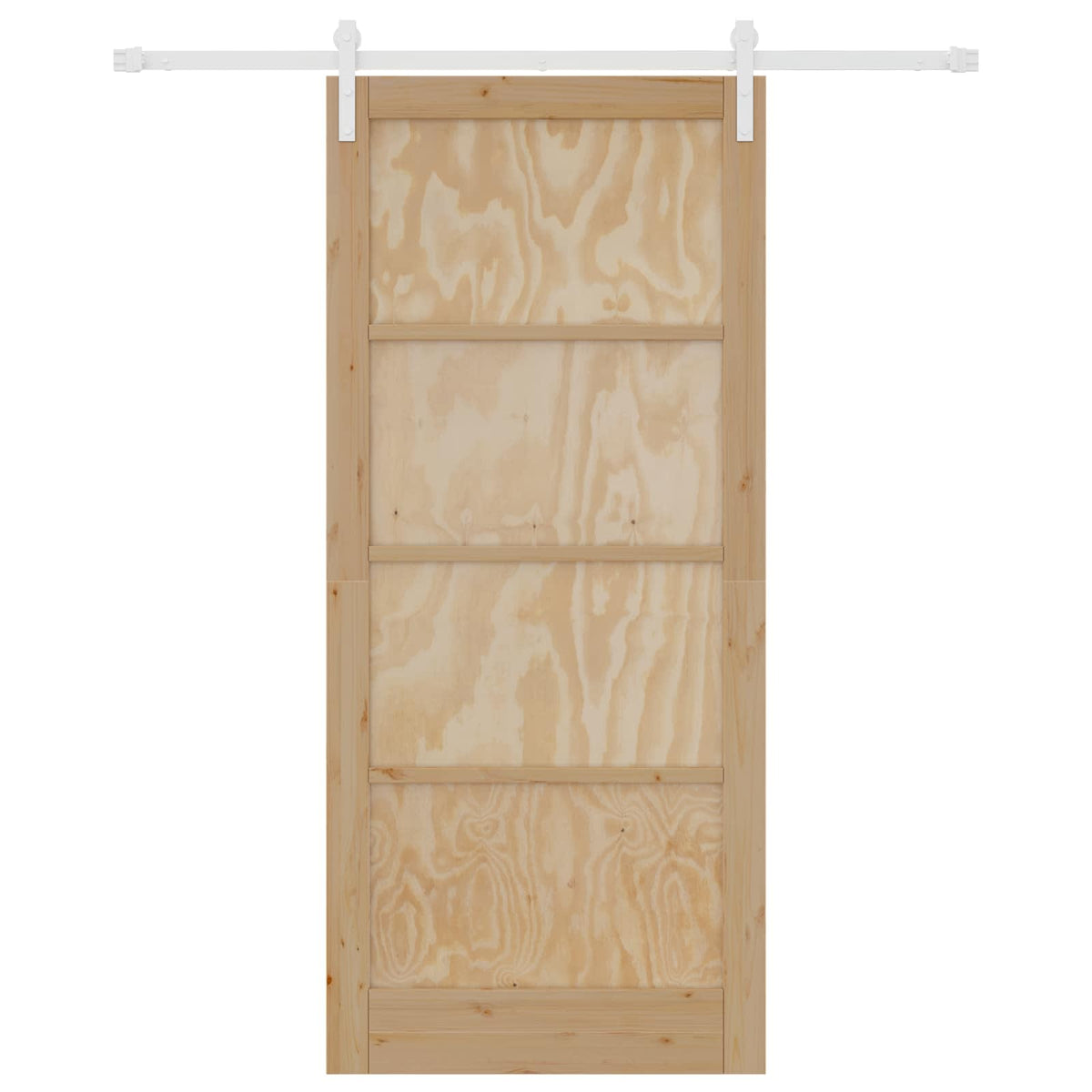 Liukuovi 93 x 211 cm Tekninen puu Luonnollinen ja valkoinen