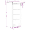 Liukuovi 93 x 211 cm Tekninen puu valkoinen