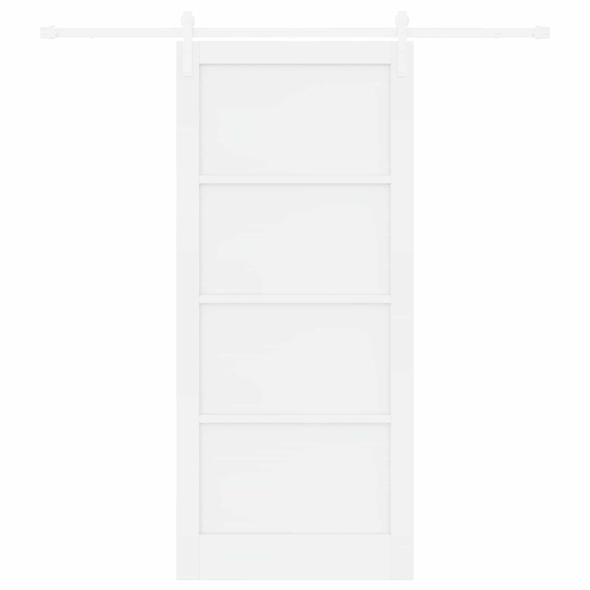 Liukuovi 93 x 211 cm Tekninen puu valkoinen