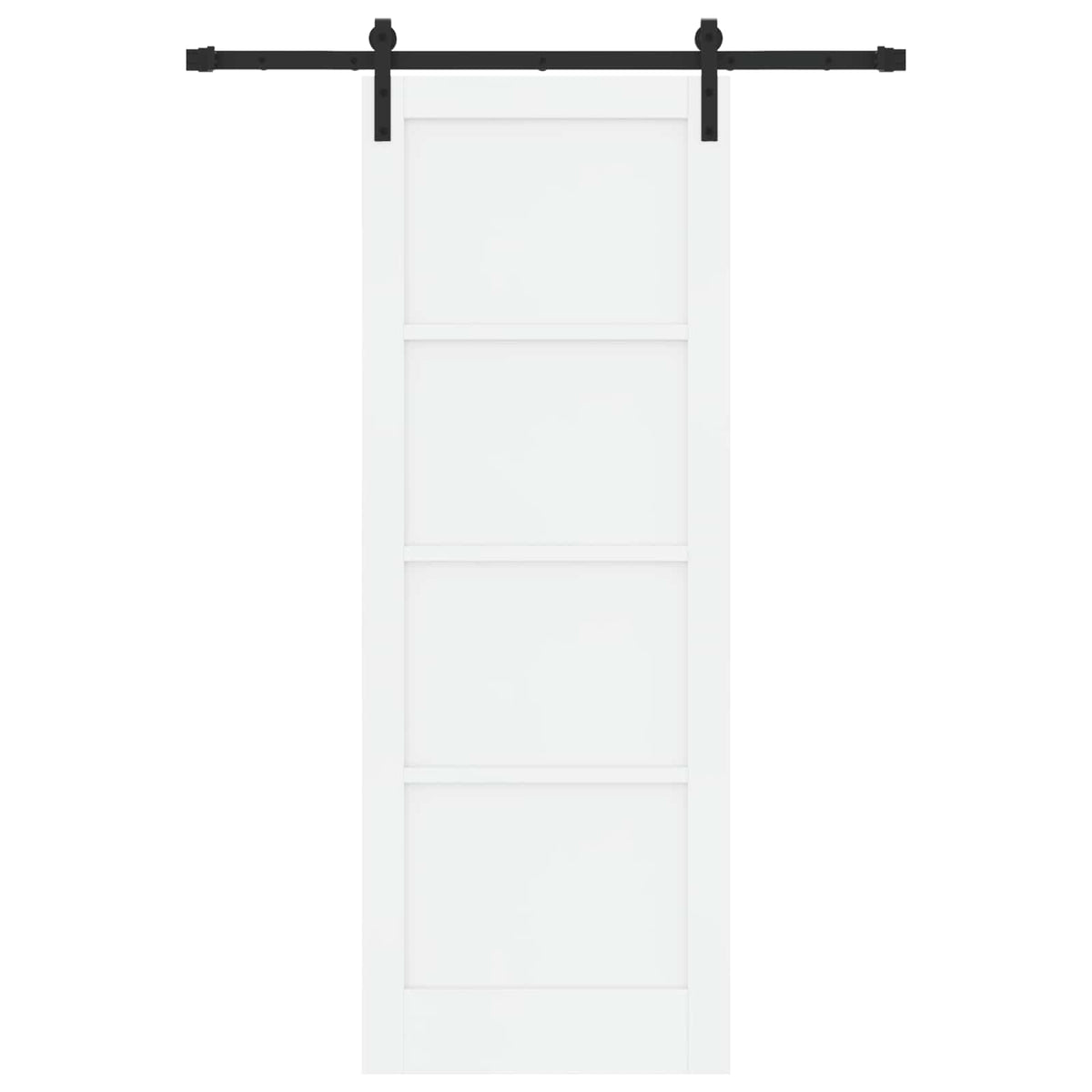 Liukuovi 78 x 211 cm Tekninen puu Valkoinen ja musta