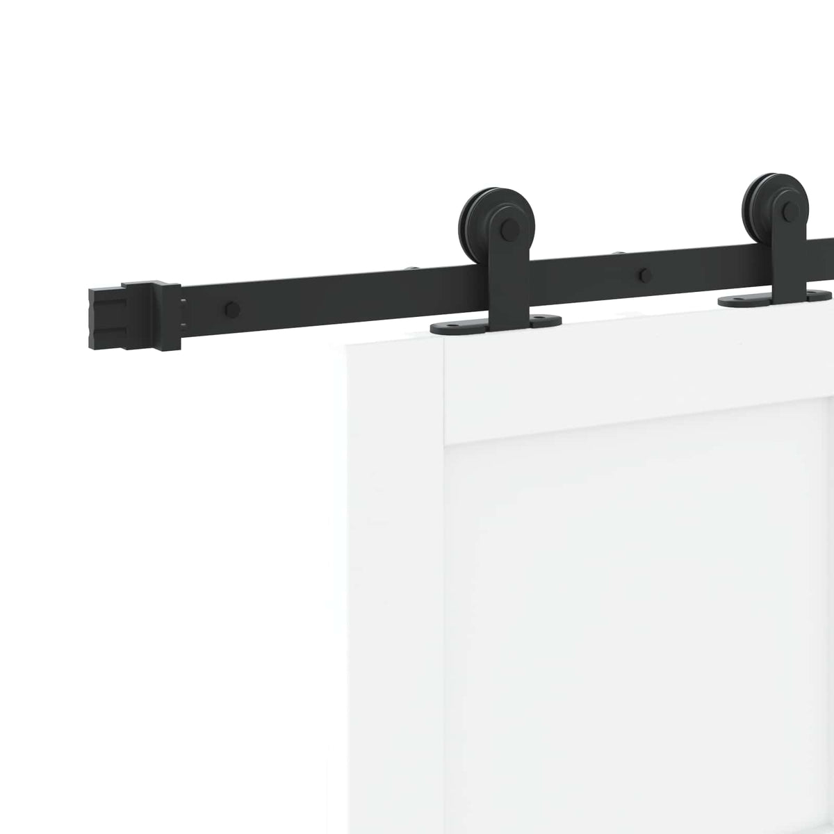 Liukuovi 78 x 202 cm Tekninen puu Valkoinen ja musta