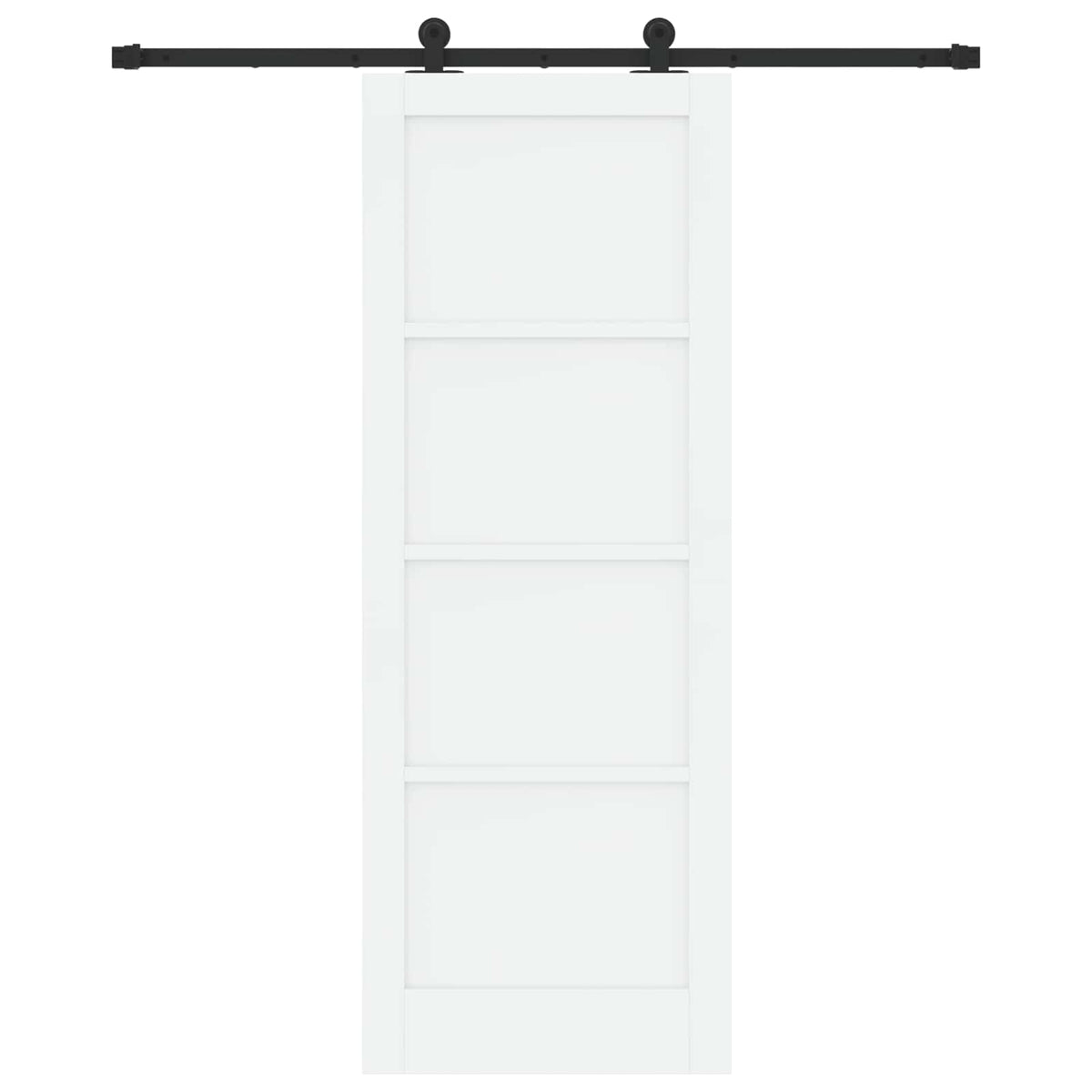 Liukuovi 78 x 211 cm Tekninen puu Valkoinen ja musta