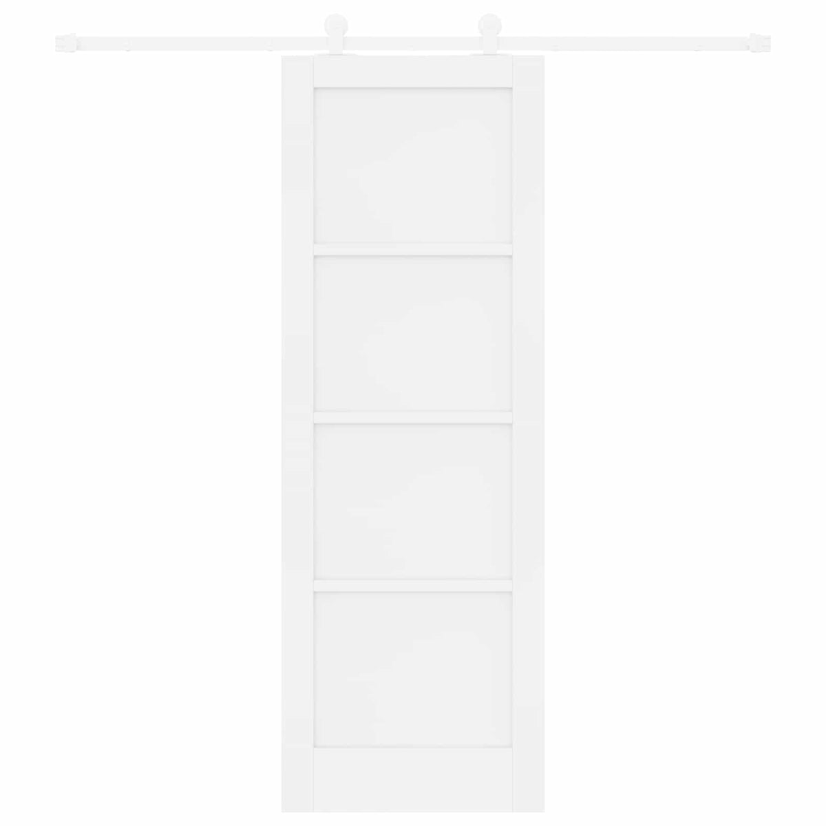 Liukuovi 73,5 x 211 cm Tekninen puu valkoinen