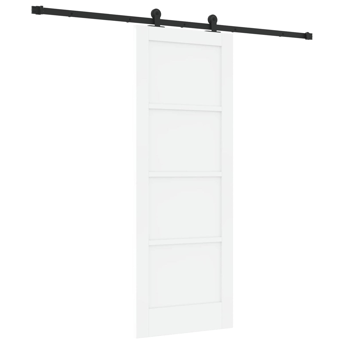 Liukuovi ORKDAL 73,5 x 198,5 cm Tekninen puu Valkoinen ja musta