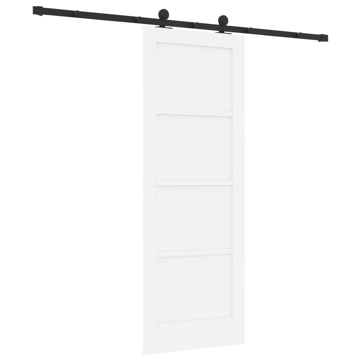 Liukuovi ORKDAL 73,5 x 198,5 cm Tekninen puu Valkoinen ja musta