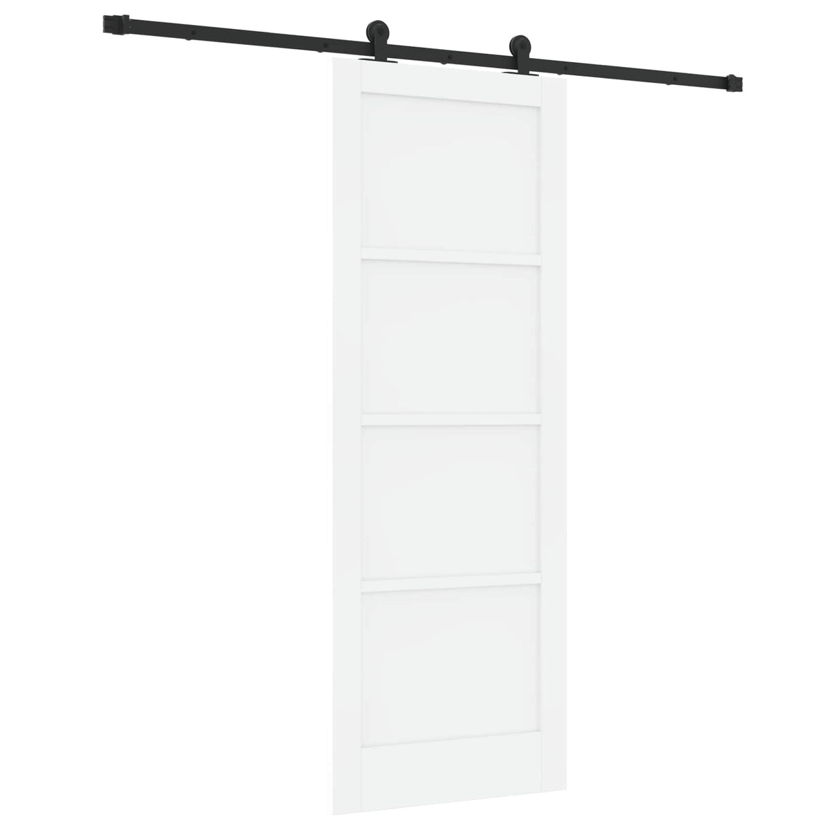 Liukuovi ORKDAL 78 x 211 cm Tekninen puu Valkoinen ja musta