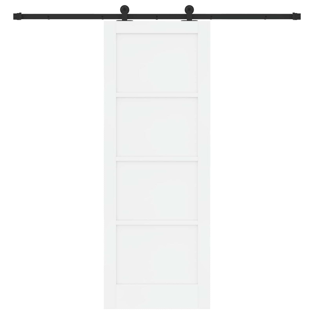 Liukuovi ORKDAL 78 x 211 cm Tekninen puu Valkoinen ja musta