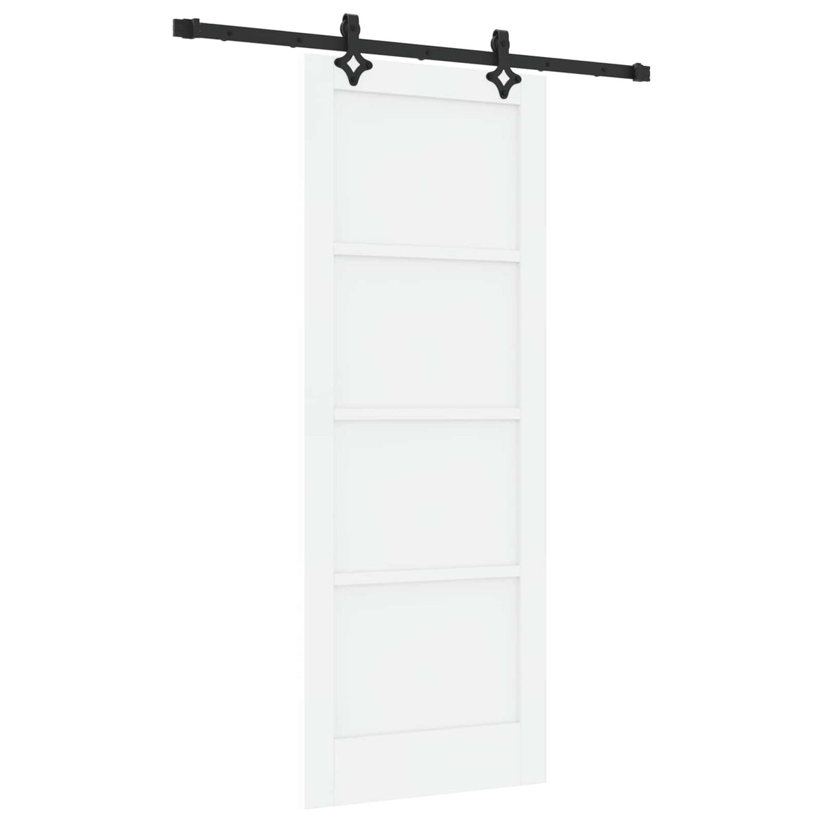 Liukuovi ORKDAL 78 x 202 cm Tekninen puu Valkoinen ja musta