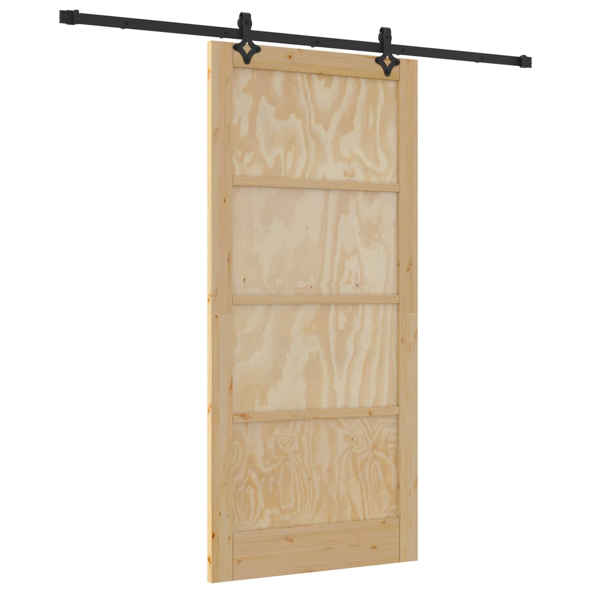 Liukuovi ORKDAL 93 x 202 cm Tekninen puu Luonnollinen ja musta