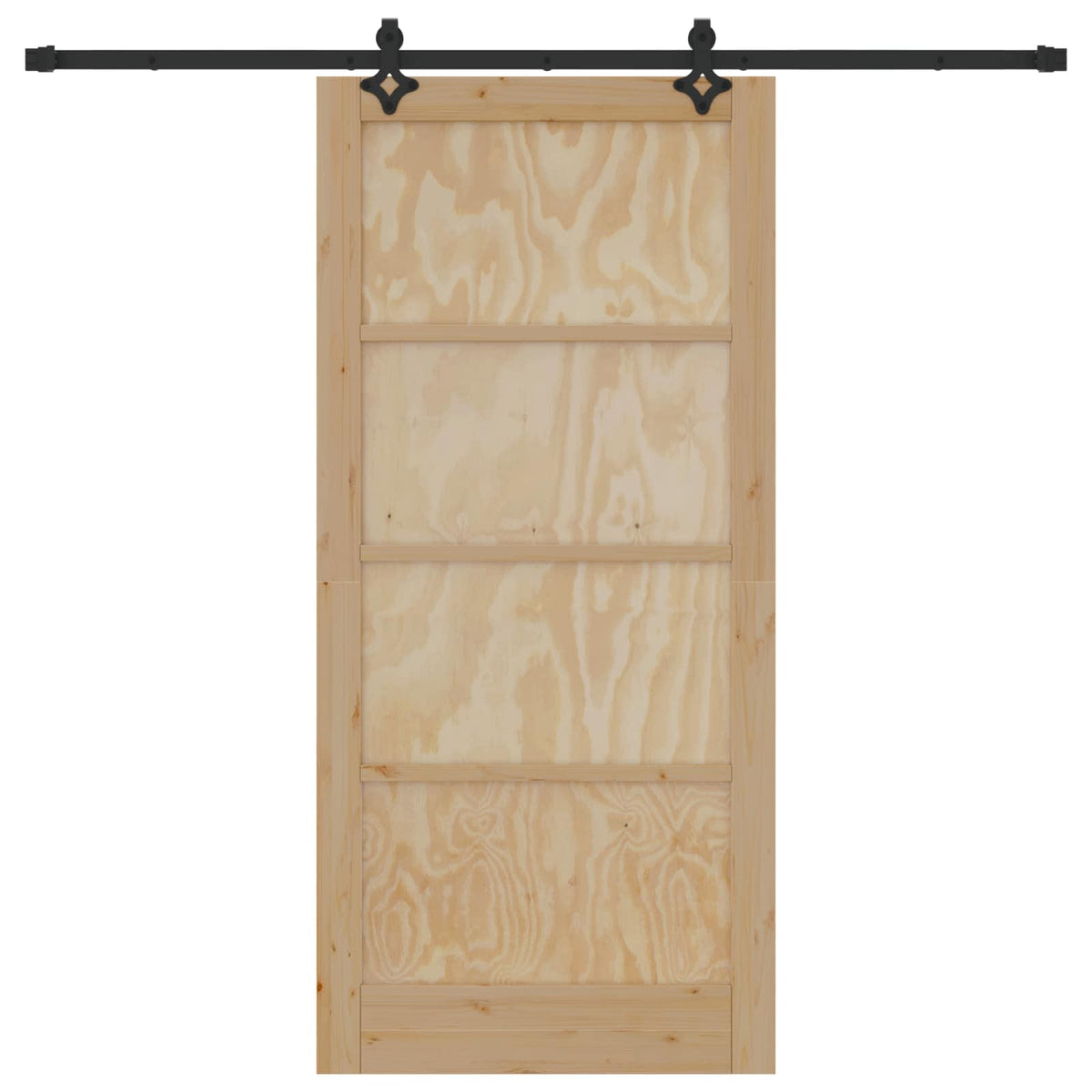 Liukuovi ORKDAL 93 x 202 cm Tekninen puu Luonnollinen ja musta