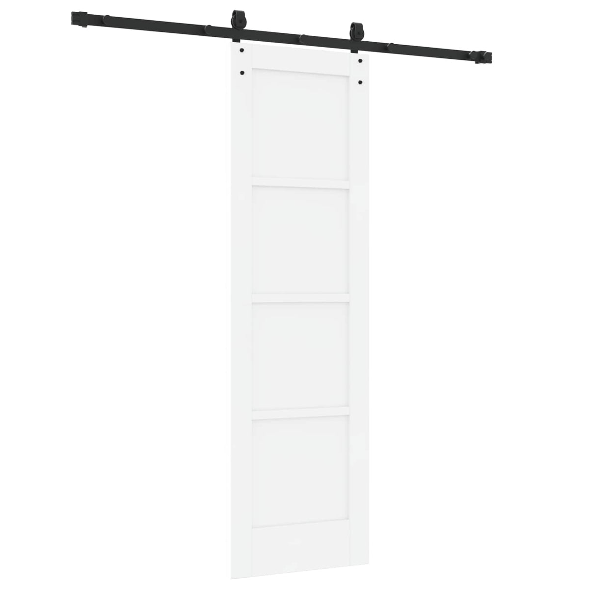 Liukuovi ORKDAL 61 x 198,5 cm Tekninen puu Valkoinen ja musta