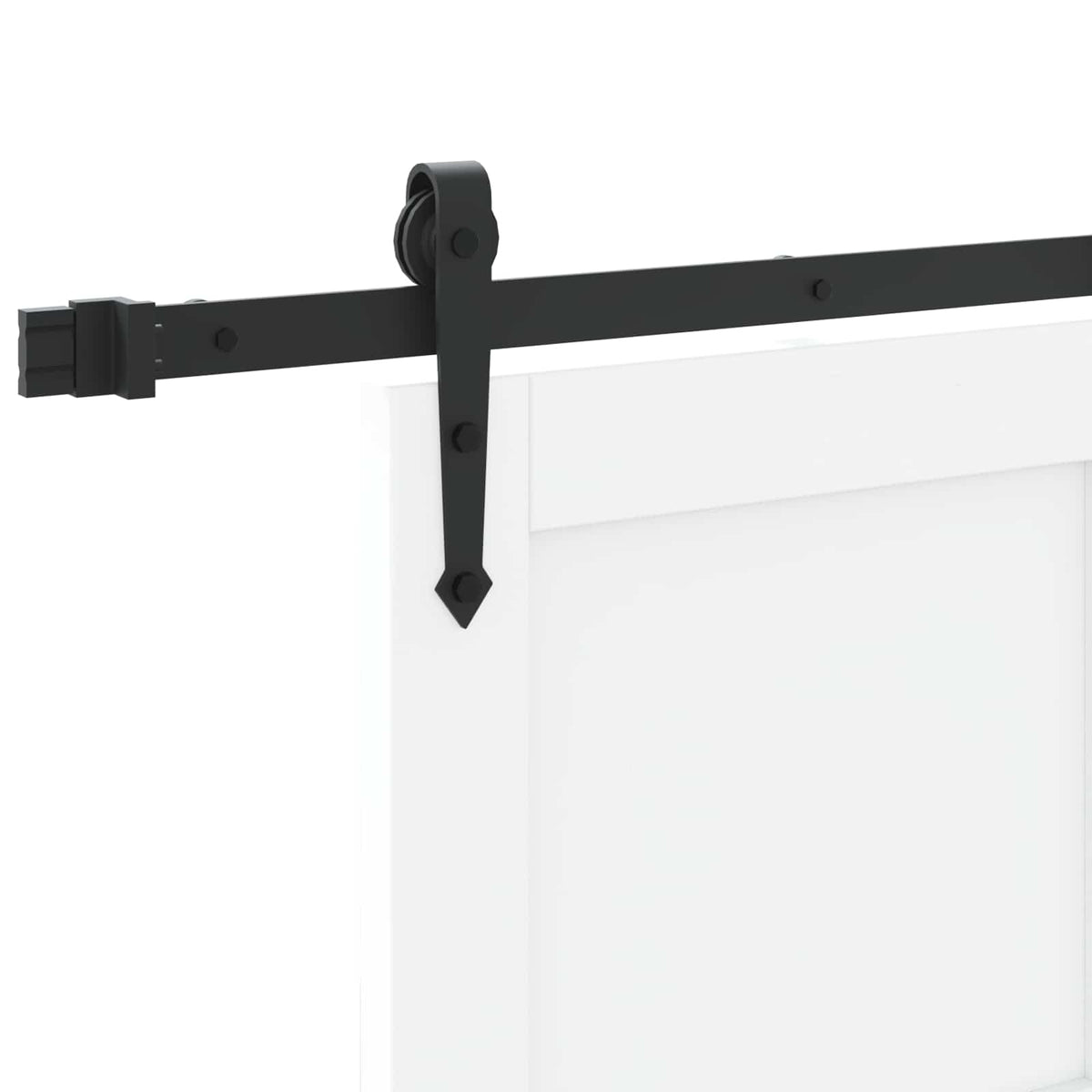 Liukuovi ORKDAL 78 x 211 cm Tekninen puu Valkoinen ja musta