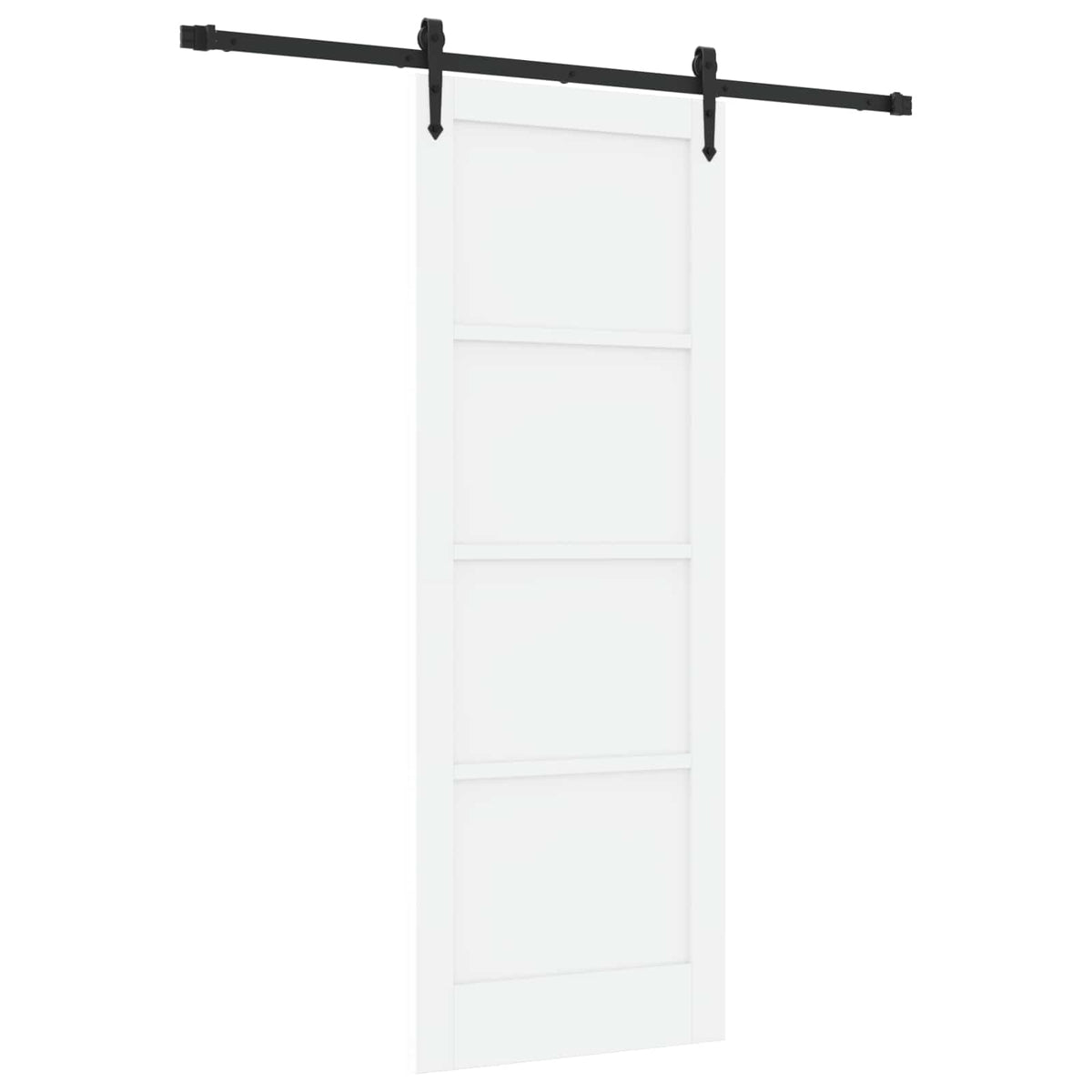 Liukuovi ORKDAL 78 x 211 cm Tekninen puu Valkoinen ja musta