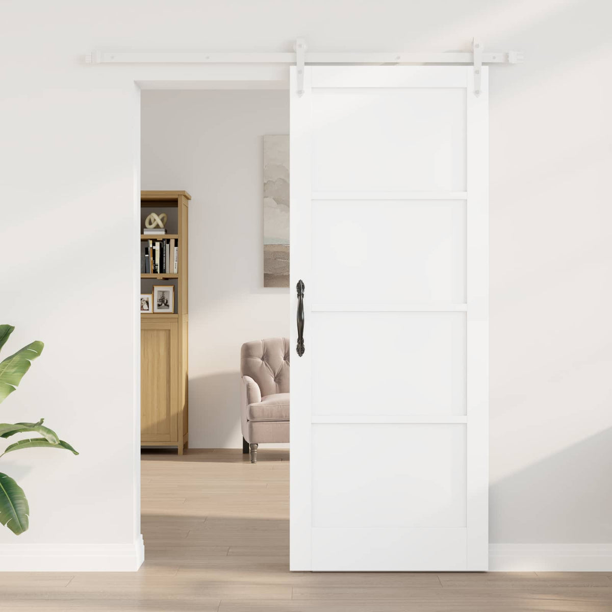 Liukuovi ORKDAL 83 x 211 cm Tekninen puu valkoinen