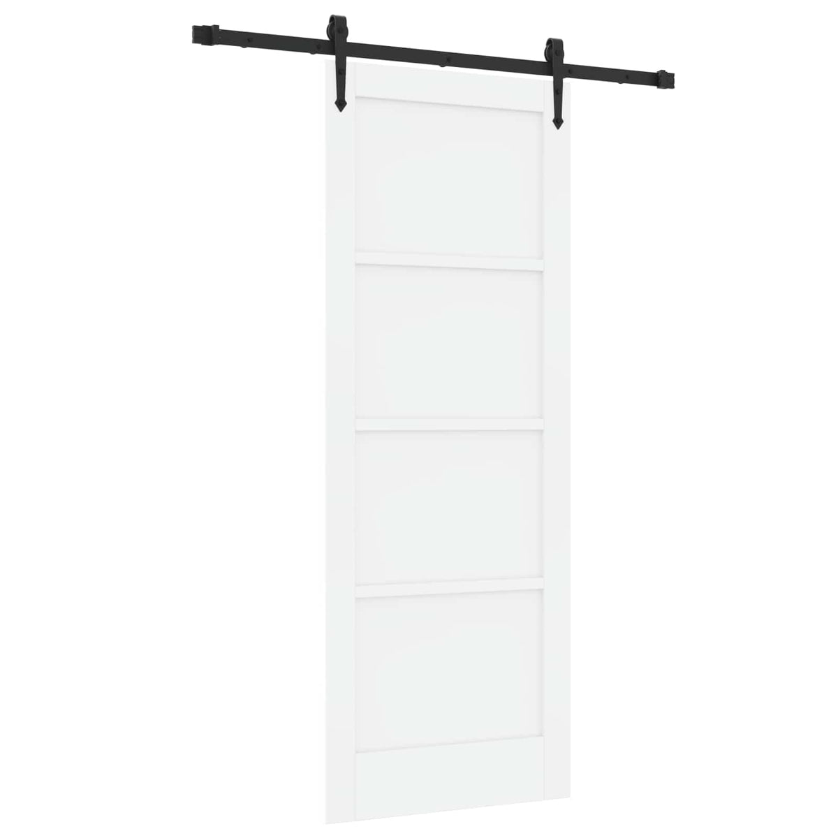 Liukuovi ORKDAL 78 x 202 cm Tekninen puu Valkoinen ja musta