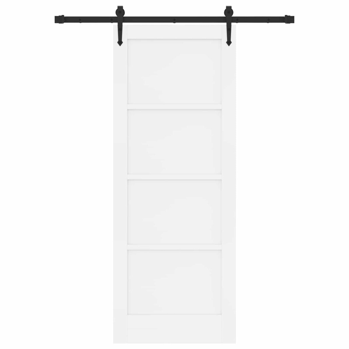 Liukuovi ORKDAL 78 x 202 cm Tekninen puu Valkoinen ja musta