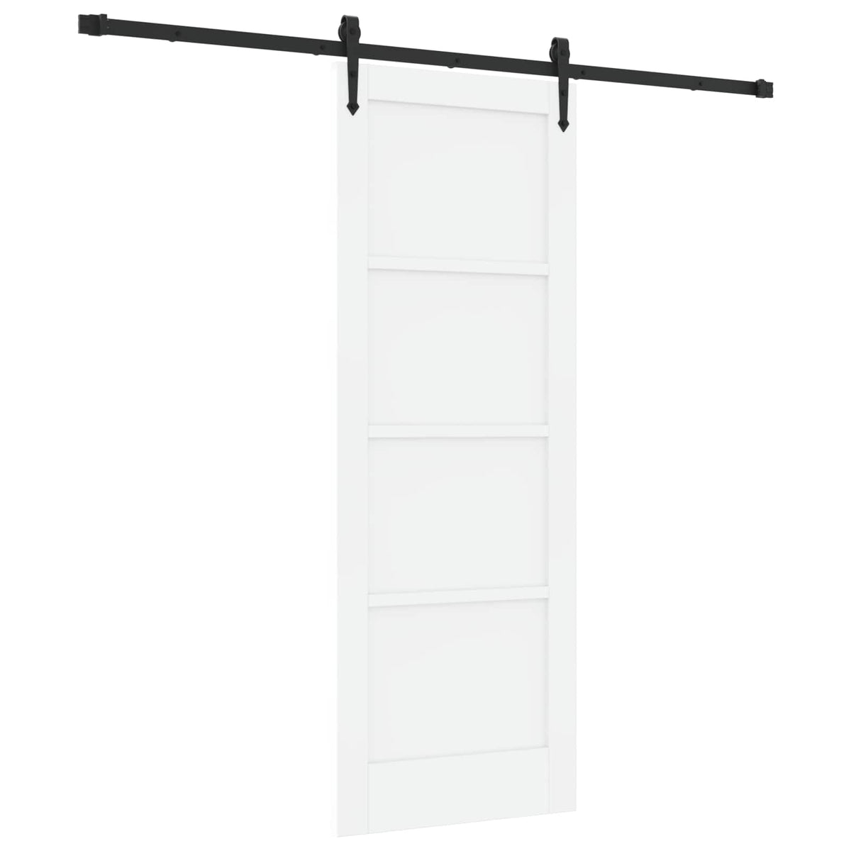 Liukuovi ORKDAL 73,5 x 198,5 cm Tekninen puu Valkoinen ja musta