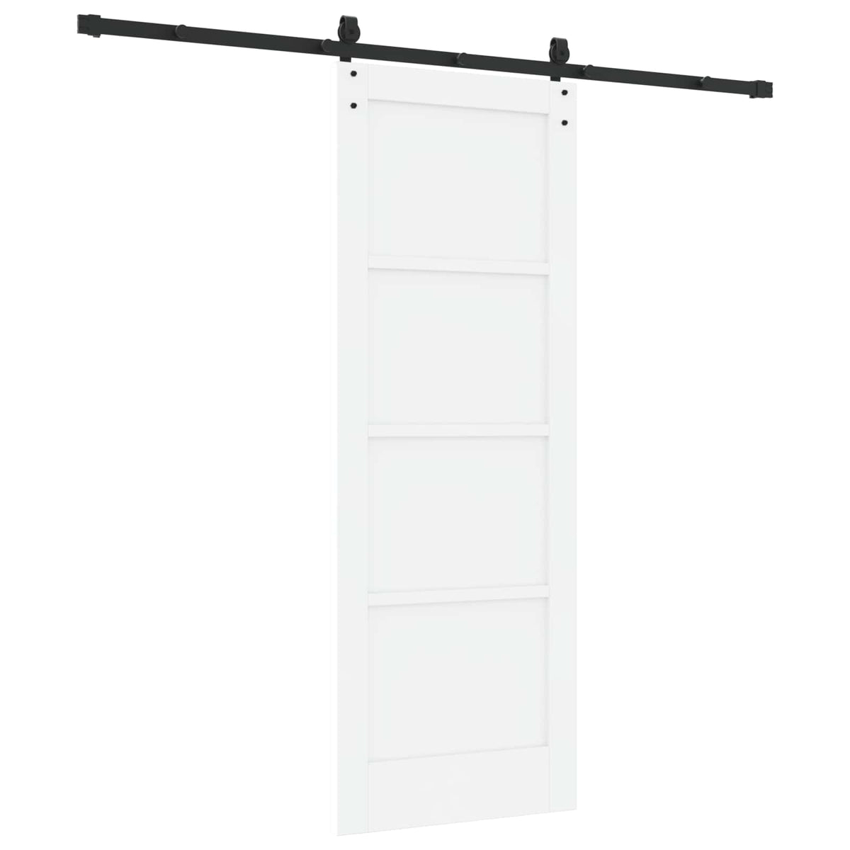 Liukuovi ORKDAL 73,5 x 198,5 cm Tekninen puu Valkoinen ja musta