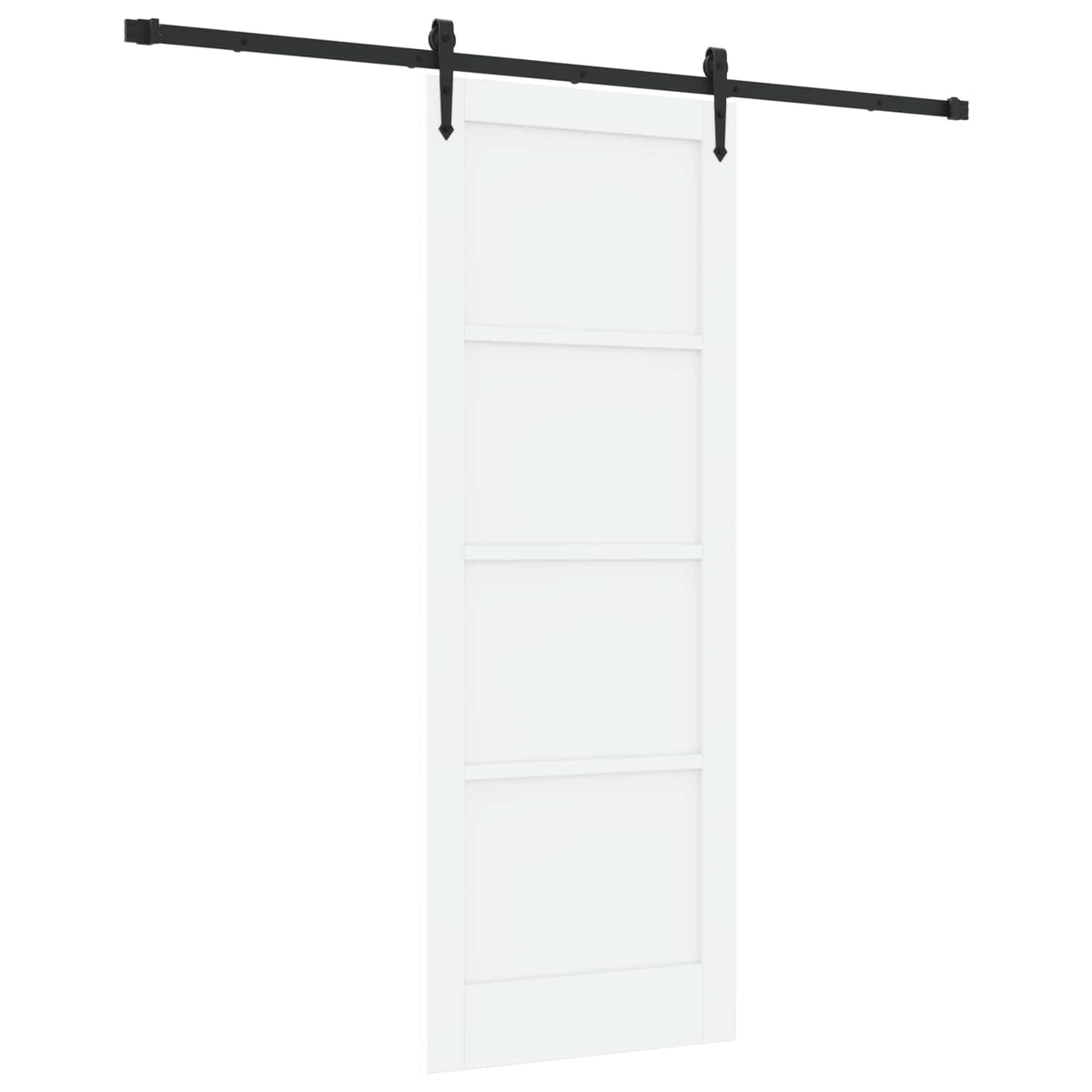 Liukuovi ORKDAL 78 x 211 cm Tekninen puu Valkoinen ja musta