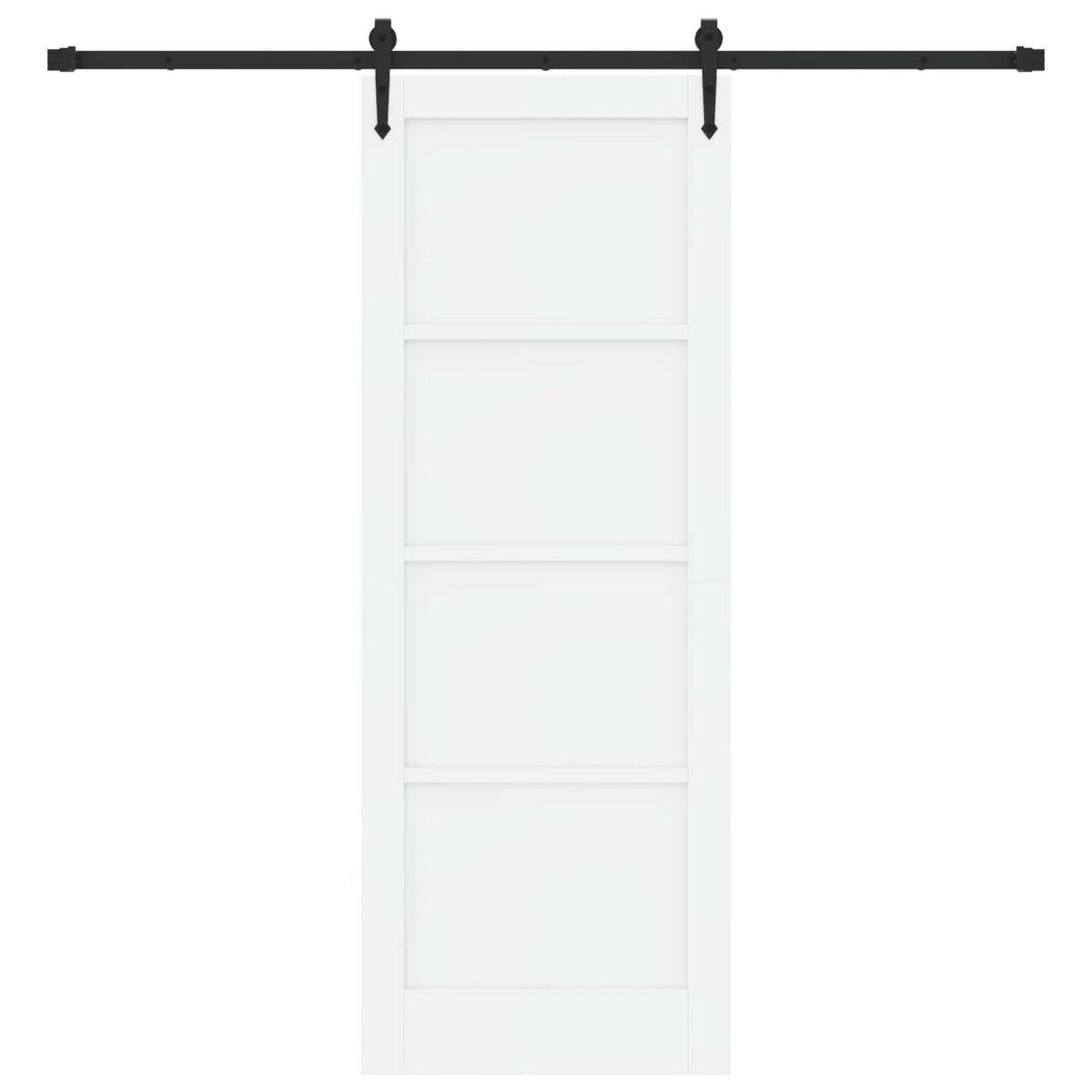 Liukuovi ORKDAL 78 x 211 cm Tekninen puu Valkoinen ja musta