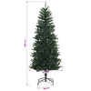 Artificial Hinged Christmas Tree 150 cm PE ja PVC Vihreä