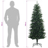 Artificial Hinged Christmas Tree 180 cm PE ja PVC Vihreä