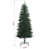 Artificial Hinged Christmas Tree 180 cm PE ja PVC Vihreä