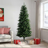 Artificial Hinged Christmas Tree 210 cm PE ja PVC Vihreä