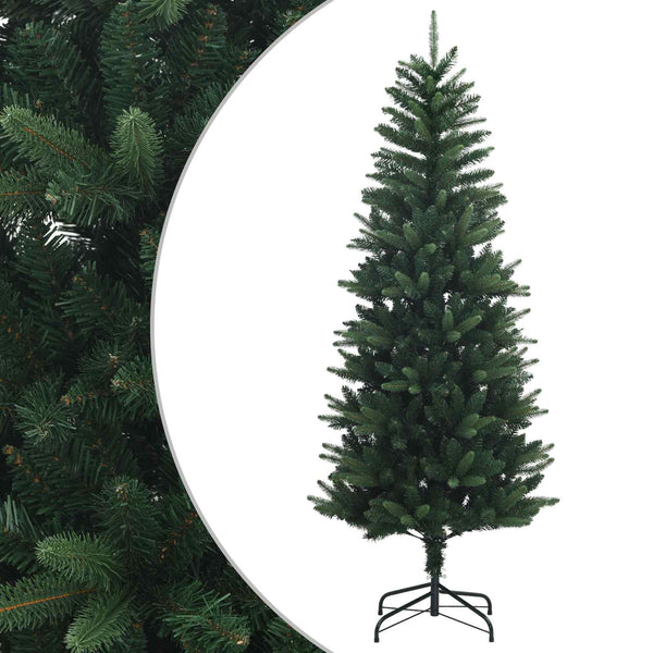 Artificial Hinged Christmas Tree 210 cm PE ja PVC Vihreä