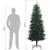 Artificial Hinged Christmas Tree 210 cm PE ja PVC Vihreä