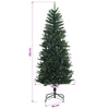 Artificial Hinged Christmas Tree 210 cm PE ja PVC Vihreä