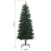 Artificial Hinged Christmas Tree 240 cm PE ja PVC Vihreä
