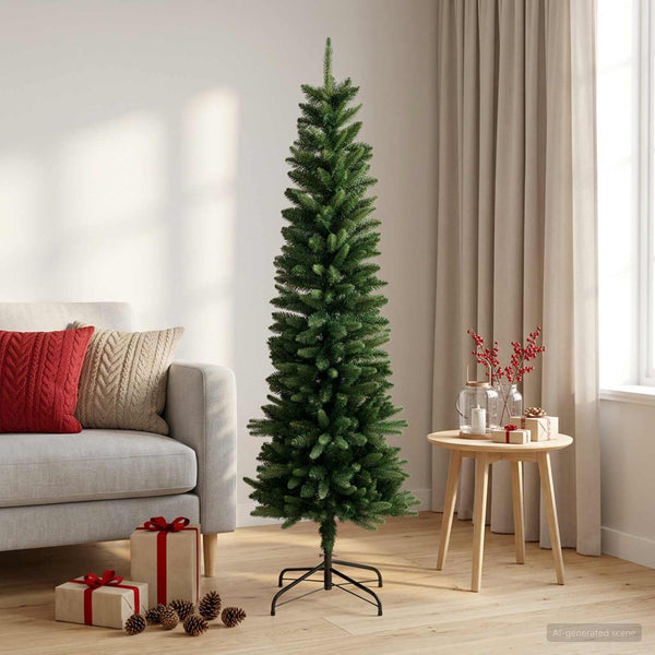 Artificial Slim Christmas Tree 120 cm PE ja PVC Vihreä