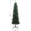 Artificial Slim Christmas Tree 120 cm PE ja PVC Vihreä