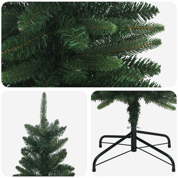 Artificial Slim Christmas Tree 150 cm PE ja PVC Vihreä
