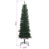 Artificial Slim Christmas Tree 150 cm PE ja PVC Vihreä