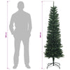 Artificial Slim Christmas Tree 180 cm PE ja PVC Vihreä
